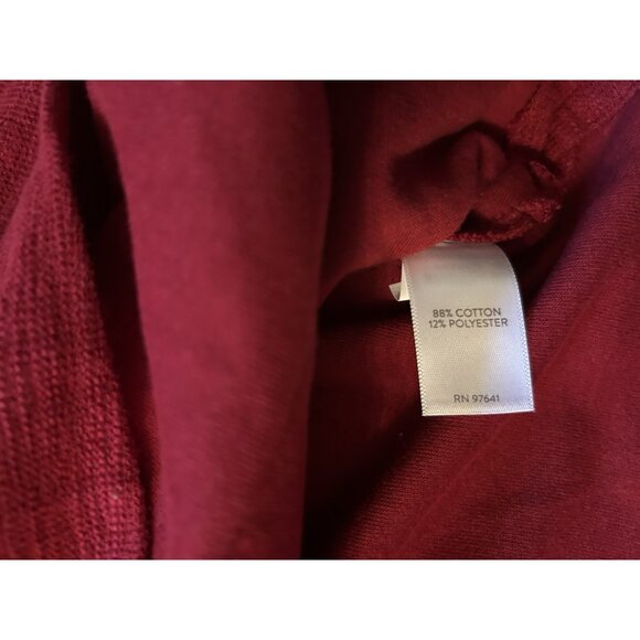 J Jill Red Tunic Top  2X Cotton Blend 3/4 Sleeve Pocket Relaxed Casual Comfort - Picture 8 of 12